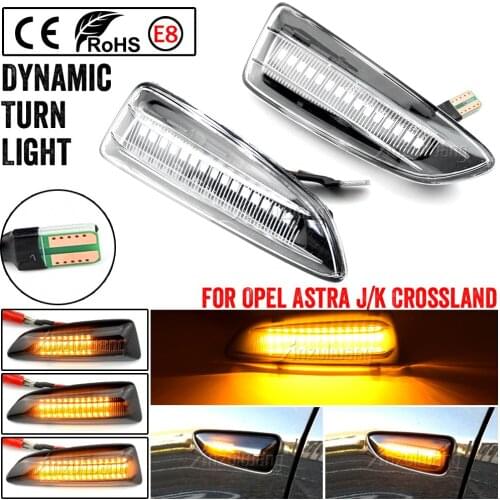 LED Dynamic Turn Signal Light Side Marker Lamp For Opel For Vauxhall Astra J K Crossland X Grandland Insignia B Zafira C