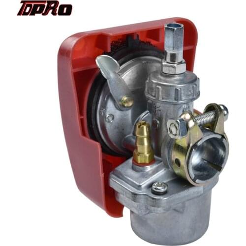 TDPRO 19mm Red Carburetor Air Filter 2 Stroke 49cc 60cc 70cc 80cc Engine Motorized Chopper Bike Bicycle Racing Carb Carburetor