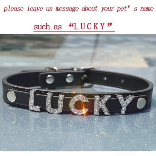 Personalized Dog Collar Free Name Customized Dog Necklace Chihuahua Pet Products For Small Dogs Red Pink Black White Size S M L