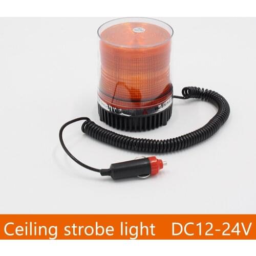 Amber Led Strobe Beacon Light, Emergency Magnetic Strobe Flashing Warning Beacon Light For school bus Truck Vehicle
