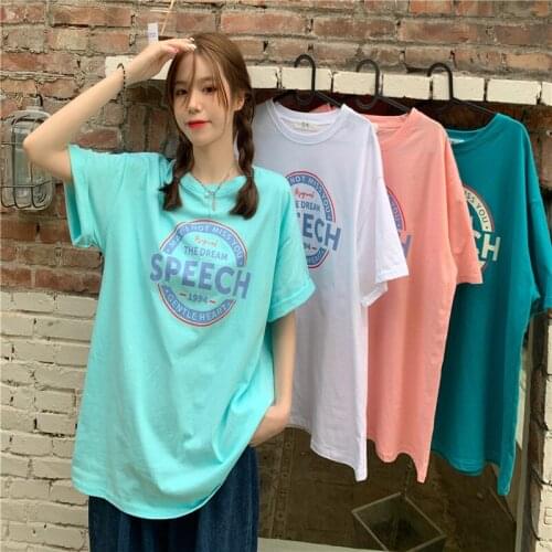 Summer New Summer New Print Round Neck Short Sleeve T-Shirt Women Print Round Neck Short Sleeve T-Shirt Women
