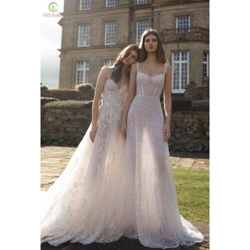 SSYFashion New Luxury Beading Evening Dress Sexy Full Sequins Straight Sleeveless Beach Formal Party Gowns for Women Vestidos