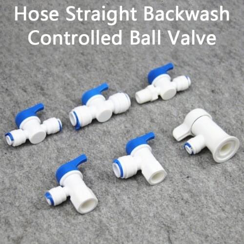 Water purifier accessories Hose Straight Backwash Controlled Ball Valve Aquarium RO Water Filter Reverse Osmosis System 1 Pcs