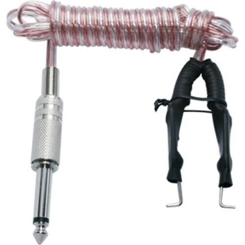 1Pcs Professional Metal Head Transparent Microphone Clipcord TattooHook Line for Tattoo Power Supply Machine Kit switch pedal