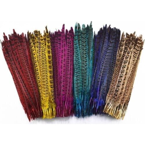100Pcs/Lot Female Pheasant Tail Feathers 25-30CM/10-12inches Natural Pheasant Feathers for Crafts Wedding Decorations Carnival