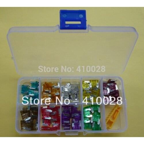 135PCS micro Mini Assorted Car Blade Fuse AutoTruck SUV Fuses With Box 5A 7.5A 10A 15A 20A 25A 30A 35A 40A Free shipping