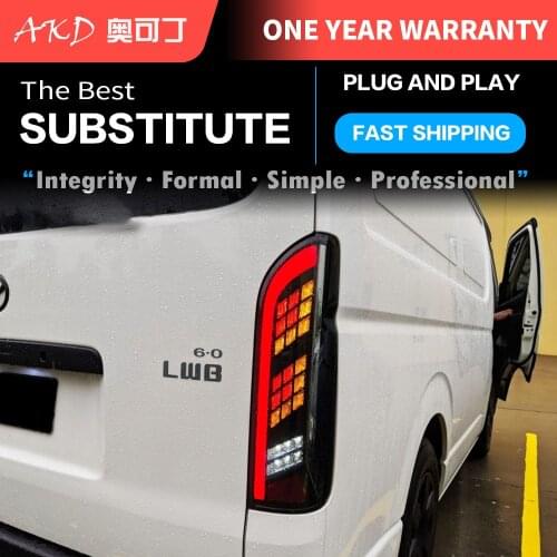 2pcs Car bumper lamp Tail Lights For Hiace Taillight 2005-2015 year Led Tail Lights Fog lamp Hiace Rear Lamp