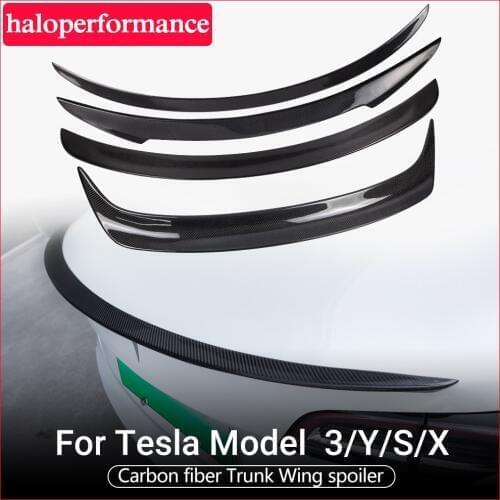 Model3 Car Trunk Wing Spoiler For Tesla Model 3 Accessories Spoiler Real Carbon Fiber For Tesla Model S X Tesla Model Y Three