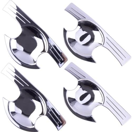 4pcs Silver ABS Plastic Exterior Side Door Handle Bowl Cover Trim Fit For Ford Explorer 2011-2013 2014 2015 2016 2017 2018 2019
