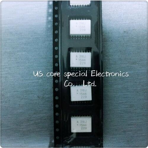 50PCS/LOT HCPL-A316J A316J HCPL-316J 2.5A Gate Driver Optical Coupling 5000Vrms 2 Channel 16-SO