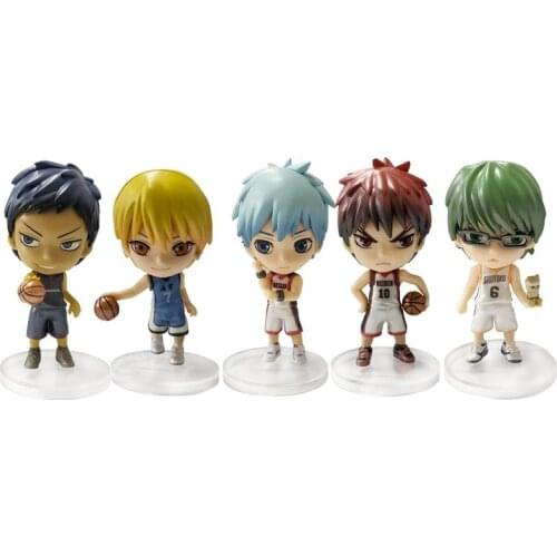 Kurokos Basketball Kuroko Tetsuya Kagami Taiga Kise Ryota Midorima Shintaro Aomine Daiki Q Version Figures Toys 5pcs/set