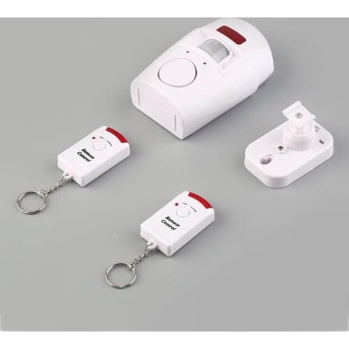 2 Remote Controller Wireless Home Security PIR Alert Infrared Sensor Alarm system Anti-theft Motion Detector Alarm 105DB Siren