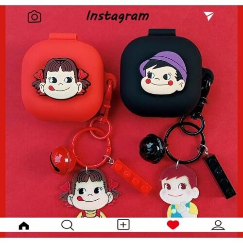 Cover for Samsung Galaxy buds live Case Shell Accessories anti-drop Shockproof Soft silicone earphone protector Case keychain