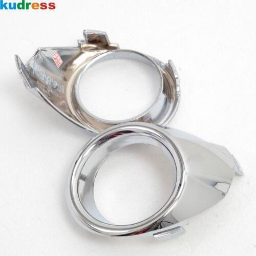 For Ford Fiesta 2009 2010 2011 2012 ABS Chromium Front Head Foglight Lamp Headlight Eyelid Cover Trims Exterior Decoration 2pcs