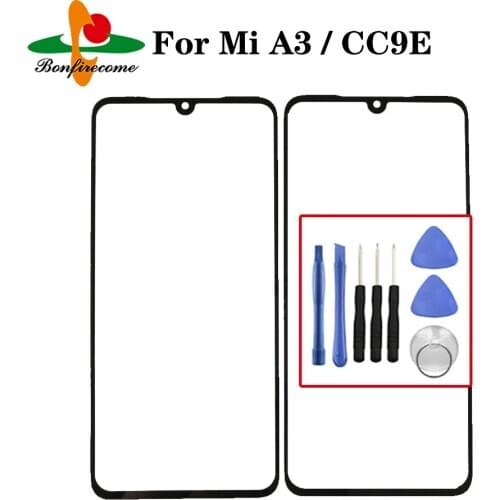 For Xiaomi Mi A3 / CC9E LCD Front Touch Screen Glass Outer Lens Replacement