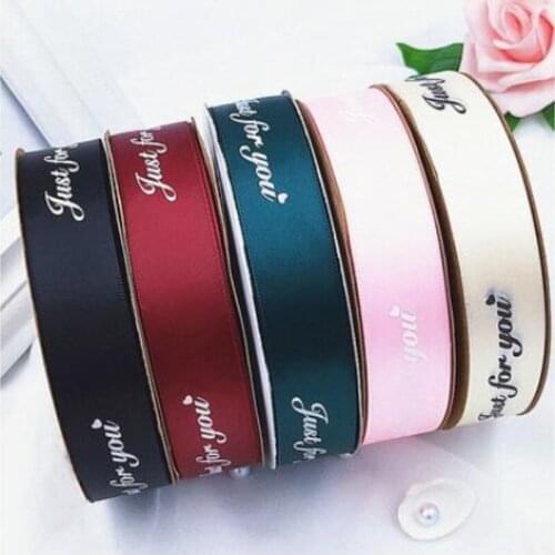 New "Just for you"Printed Ribbon Wedding Engagement Christening Baptism Childrens Day Birthday Party 25mm/1'inch 50/100yards