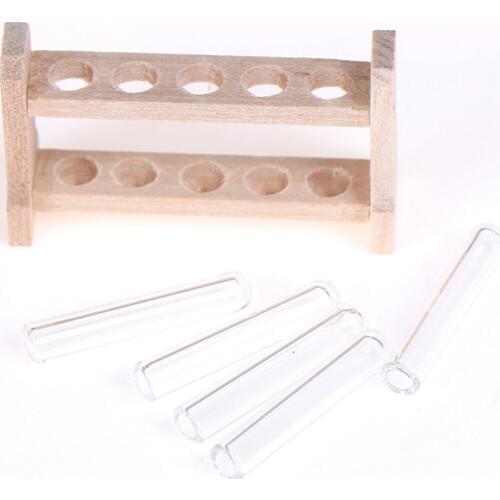 Miniature 1:12 Toy laboratory test tube rack set L 3.7cm