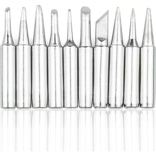 10Pcs Soldering Iron Pure Copper 900M Soldering Iron Head Set Inside Hot Bare Copper Electric Soldering Iron Tip Tools