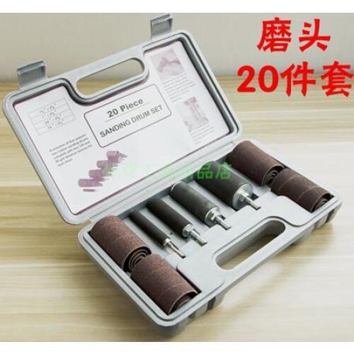20 Piece Sanding Drum Set With Plastic Case