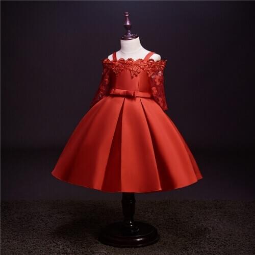 2020 new fashion childrens clothing children dress princess shoulder flower girl wedding piano performance costume