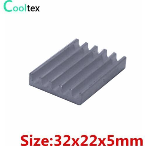 200pcs/lot) 32x22x5mm Aluminum heatsink radiator for chip computer 's component heat dissipation cooler cooling