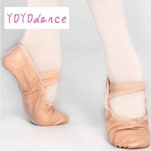 Factory Sale Full Sole and Splite Shoe Women Kids Soft Leather Ballet Shoes Wholesale