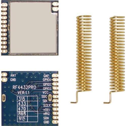 RF4432PRO - 433MHz | 868MHz | 915MHz Small Wireless Data Transmitter and Receiver FSK SPI RF Module for Remote Control System