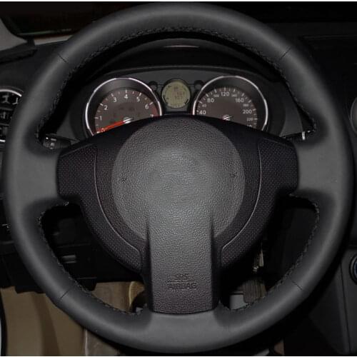 Hand sewing all leather steering wheel covers for Nissan Qashqai X-TRAIL funny car stickers