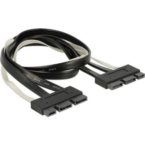 SFF-8639 PCI-E SATA 3.2 Express 18pin (7+7+4) Male to Express 18pin Male Data Raid Cable 50cm
