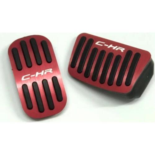 Car Styling Aluminum Alloy Car Accelerator Gas Pedal Cover Brake Pedal Trim For CHR C-HR C HR AT 2016 2017 2018 Car Accessories