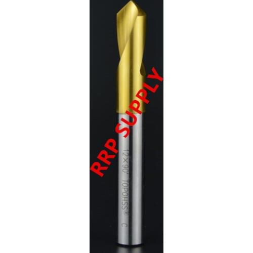 2pcs 16x16x115mm tincoated HSS positioning center drill, 90 degree, chamfer center drill bit