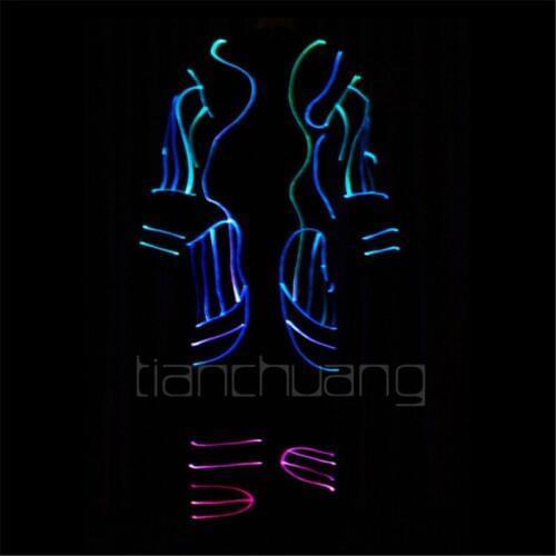 TC-88 El cold wire Full color LED colorful lighting robot costumes dance ballroom LED stage wears dj Programmable clothing mens