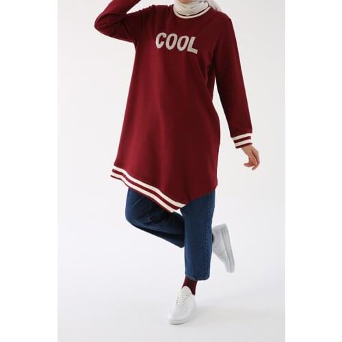 Embroidered Sweatshirt Tunic