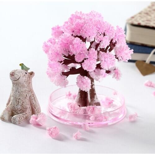 Visual Magic Artificial Sakura Trees Decorative Growing DIY Paper Tree Gift Novelty Baby Toy Flower Hot Exploring Science