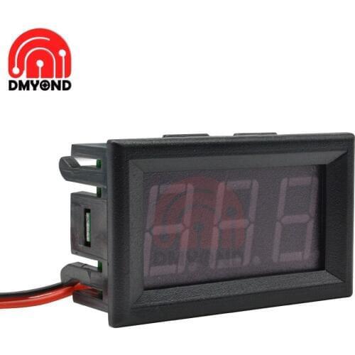 1pcs DIY Green 2 Wire LED Digital Voltmeter Mini Display Module AC 70V-500V Voltage Tester Panel Meter Gauge for Motorcycle Car