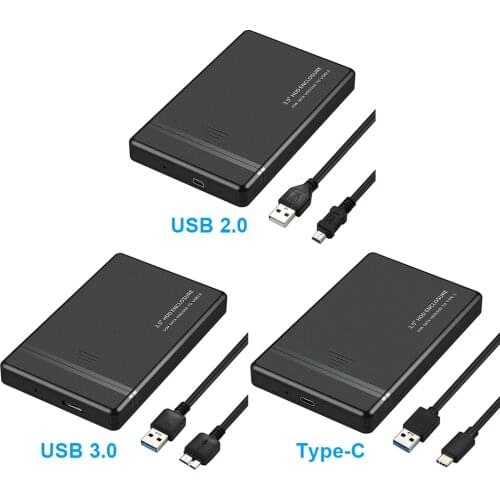 2.5 Inch HDD Case SATA Mobile Hard Disk Case High Speed 5Gbps for Solid State Drive Box SSD External Enclosure Adapter for PC