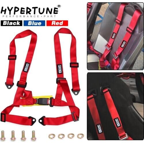 2" Universal 4PT 4 Point Racing Seat Belt Safety Harness For Racing Seat&Go-kart Seat Black/Blue/Red HT-SHS01