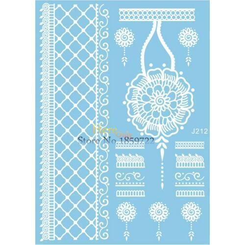 2015 Henna Temporary Stickers Sexy Women Makeup Tattoo Paste HJ212 White Fashion Design Henna Tattoo Best Wedding Brides Party