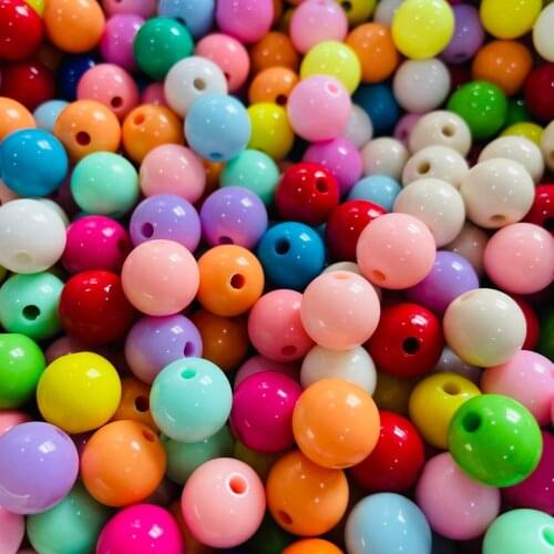 DIY Acrylic Beads for Jewelry Bracelet Necklace Making Lovely Round Beads for Adults Teenagers Art Crafts Making