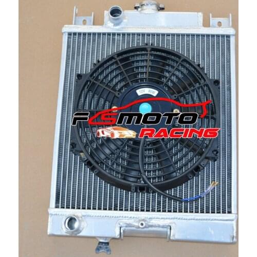 Aluminium radiator+fan FOR Suzuki Swift fit GTI 1989-1994 89 90 91 92 93 94