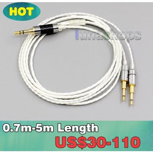 XLR Balanced 3.5mm 2.5mm Silver Plated Headphone Cable For Oppo PM-1 PM-2 Planar Magnetic LN006363
