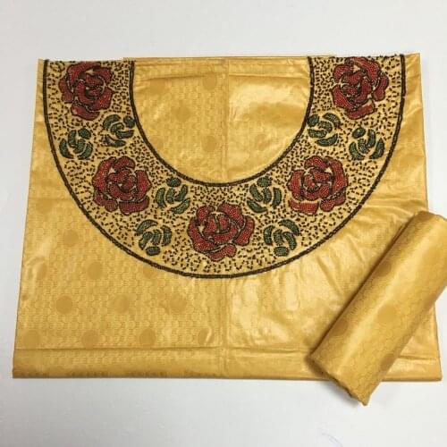 Bazin Riche Original Fabric African Lace Fabric 2021 High Quality Brode Cotton Nigerian Lace Fabrics For Dress 3Meter+2Yards/set