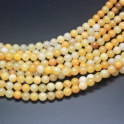 4/6/8/10MM/12MM Round Stone Beads and Beads for Jewelry Making DIY Original Bracelet Necklace Jewelery Strand 15"