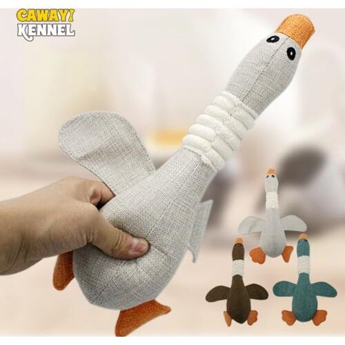 CAWAYI KENNEL Plush Pet Supplies Dog Toys Vocal Cotton Hemp Geese Wear And Bite Resistant For Large Dog Molars pet supplies