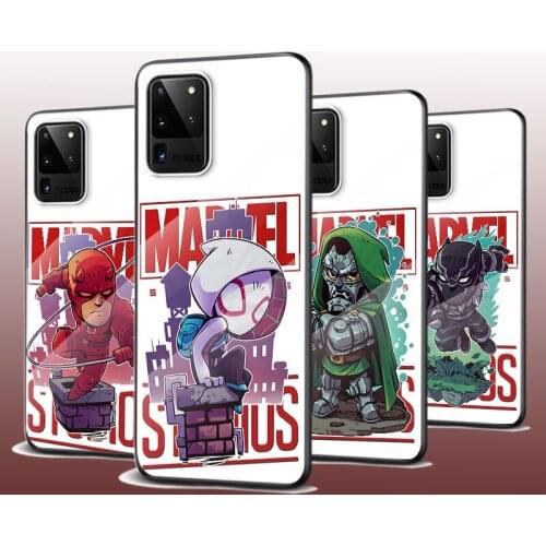 Tempered Glass Cover Marvel Hero Studios For Samsung Galaxy S20 FE S10e S10 S9 S8 Ultra Plus Lite Plus 5G Phone Case