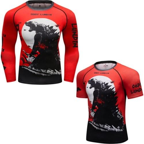 Rashguard Bjj Jiu jusit Mma T Shirt Mens Rash Guard Kickboxing T-Shirts Muay Thai Gi MMA Clothing Boxe Fighting Boxing Jerseys