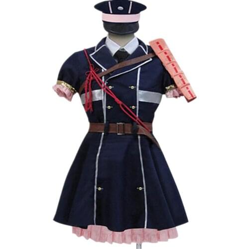 Hot Game Touken Ranbu Online Cosplay Costume Midare Toushirou Copslay Clothing Military Uniform Dress Set Dress+Shirt+Armor+Cap