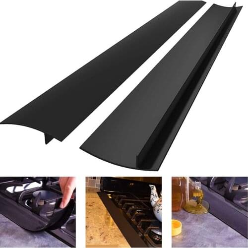 Kitchen Silicone Stove Counter Gap Cover Heat Resistant Mat Protect Gap Filler Cover Seals Spills Between Counter Stovetops