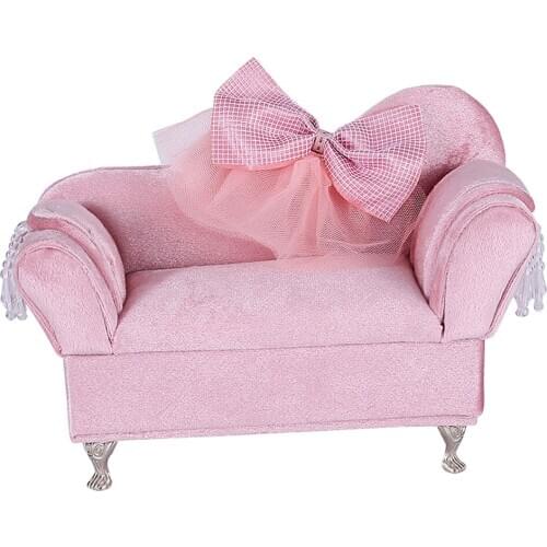 Furniture Sofa Shape Jewelry Case Display Stand Rings Storage Box for Women