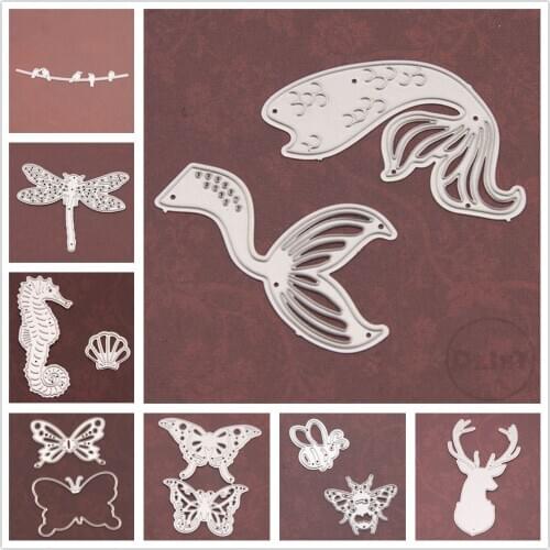 Animals Butterfly Metal Cutting Dies Embossing Mold DIY Scrapbooking Photo Album Paper Craft Mould Cards Blade Punch Stencils